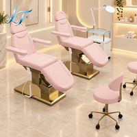Fauteuil électrique pour soins du visage, inclinable et réglable, lit d'esthéticienne, chaise de spa pour les soins de beauté, salon de tatouage et de cils