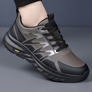 Chaussures de randonnée pour hommes, printemps, bout rond, tige en mesh synthétique, semelle extérieure en caoutchouc, semelle intermédiaire en EVA, respirantes, légères, pour voyages en plein air - Product Image 1