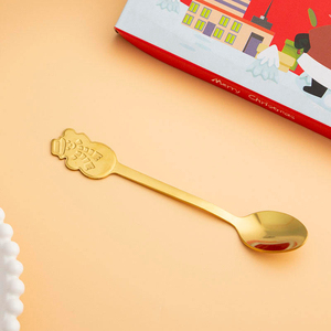 Mini-cuillères à mélanger le miel, fourchettes, ensemble de couverts de Noël avec boîte cadeau pour le thé, le café, les bars et les fêtes - Product Image 4