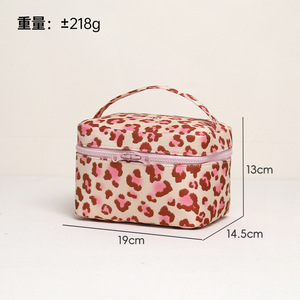 Leopard Print Cosmetic Bag Waterproof <b>Makeup</b> Pouch Zipper Closure Portable Travel Toiletry <b>Case</b> for Women - Product Image 4