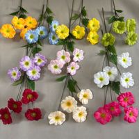 Fleurs artificielles en soie à 4 têtes, papillons, 58 cm, multi-branches, fausses fleurs pour mariage, décoration intérieure, accessoires de photographie, vente en gros