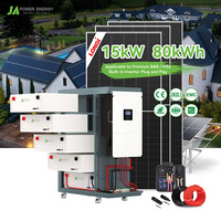 Sistem Tenaga Surya Rumah Hibrida dengan Panel Surya, Inverter All-in-One 10kW 15kW 20kW 25kW, Baterai Lithium Ion 50kWh 100kWh 200kWh