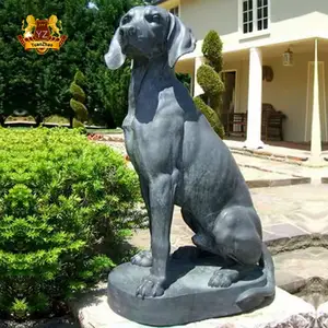Özel bahçe dekorasyon büyük yaşam boyutu ünlü bronz dog köpek heykel