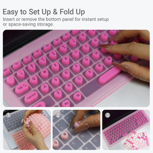 Couverture de clavier en silicone Hytsow, disposition US, anti-poussière, pour la protection des ongles - Product Image 3