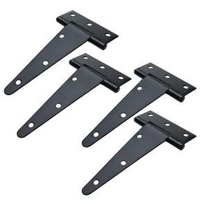 Bisagras en T negras Hardware forjado Hierro a prueba de herrumbre T-Strap Cobertizo Bisagra Correa de puerta Puerta de servicio pesado Puertas de Granero Bisagras en T - Product Image 2