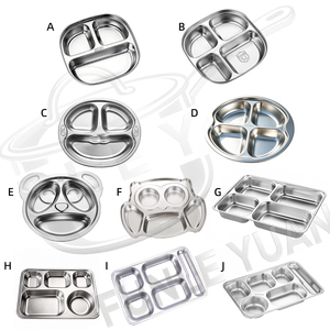 ถาดเสิร์ฟอาหารสแตนเลส FLEY สำหรับเด็ก พร้อมช่องแบ่งอาหาร 3 ช่องแยกอิสระ - Product Image 5