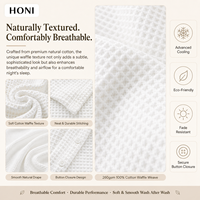 Ensemble de literie en jacquard confortable de style luxueux en coton 100% sur mesure HONI OEM, 3 pièces, pour lit double, en vrac