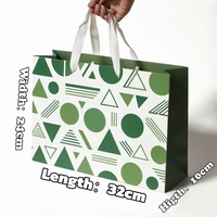 Sac de courses en papier kraft écologique et recyclable avec motif abstrait pour magasin de vêtements, personnalisable et luxueux