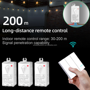 Interruptor de luz inalámbrico de pared de 3 vías de 3 entradas 6 Patentes principales Mini receptor 200M Rango de Control remoto 10A Interrupteur mural sans fil - Product Image 4