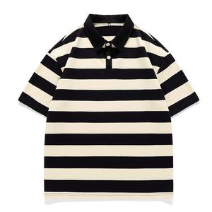 เสื้อโปโลผู้ชายลายทางหนา-ดีไซน์บล็อคสีแบบไดนามิกพร้อมผ้าซับเหงื่อเหมาะสำหรับไลฟ์สไตล์ที่ใช้งาน - Product Image 6