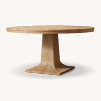 Table à manger ronde en chêne massif de style américain, table de salle à manger en bois pour cuisine, restaurant et villa de luxe, famille