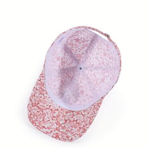 Gorra de Béisbol Unisex de 6 Paneles con Diseño Floral, Hebilla Metálica, Material de Poliéster, Protección Solar para Uso en Exteriores - Product Image 3
