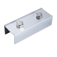 Kit de raccordement de rail en alliage d'aluminium AL6005-T5 40x40 argenté pour systèmes de fixation de panneaux solaires photovoltaïques sur toiture