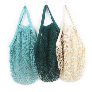 Bolsa de Compras de Malla de Algodón Ecológica, Bolsa de Mercado Tejida Reutilizable, Bolsas de Supermercado Plegables para Frutas y Verduras - Product Image 6