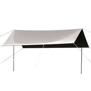 Lüks açık geri çekilebilir büyük taşınabilir katlanır tente pamuk kanvas güneş barınak çadır