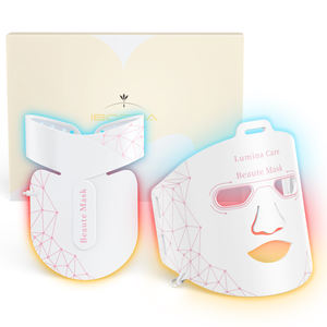 Máscara de terapia de luz infrarroja Colágeno facial Máscara de cuello de cara Led eléctrica Terapia facial de luz roja infrarroja - Product Image 1