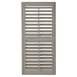 Hiện đại cổ bằng gỗ cửa sổ màn trập cho trang trí nội thất ngang mở lưỡi khung cho phòng khách trồng gỗ bao gồm - Product Image 1