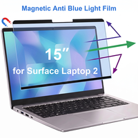 Protection d'écran anti-lumière bleue à fixation magnétique améliorée pour Surface Laptop 2 15 pouces, film réutilisable anti-UV et anti-reflet