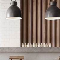 Panneau acoustique insonorisant en MDF à design 3D moderne, ignifuge, insonorisant, rainuré, pour appartement