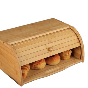 DIY Hot Selling 2023 Stock Eco Kitchen Large Bamboo Bread Box,Mothers Day Gifts Food Storage Container for Kitchen Countertop