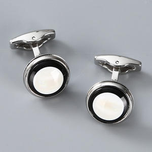 Ingrosso gemma perla madreperla in pietra gemelli eleganti Custom camicia da uomo accessori moda per matrimonio smoking alla moda gioielli regalo - Product Image 2