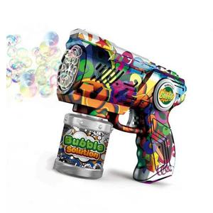 Vente chaude 6 trous dinosaure espace pistolets à bulles Machine savon jouet pour enfant, pistolet à bulles automatique <span class=keywords><strong>Graffiti</strong></span> avec lumière pour jeu d'été - Product Image 5