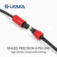 Connecteur micro sous-marin compatible SubConn MCIL6F+MCIL6M mâle et femelle, étanche, plaqué or, en acier inoxydable, pour applications marines et offshore