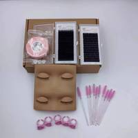 Kit d'extension de cils de haute qualité à marque privée, kit d'entraînement professionnel pour la pratique des cils, tête de mannequin de maquillage