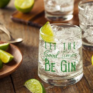 Fun 9 oz Gin Tonic Rocks Verres à cocktail Good Times Lowball Bar Cadeaux pour hommes et femmes buveurs - Product Image 3