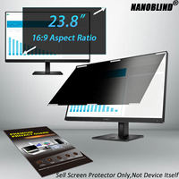 Protection d'écran haute clarté pour moniteur 23,8 pouces 16:9, anti-reflet, anti-lumière bleue, anti-espionnage, détachable