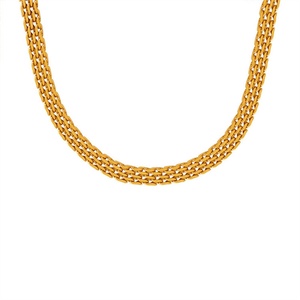 Collier haut de gamme personnalisé avec logo, plaqué or, chaîne de montre élégante - Product Image 1