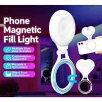 Lampe LED magnétique pliable pour selfie, lumière d'appoint portable pour téléphone, fixation magnétique puissante pour smartphone, streaming vidéo en direct
