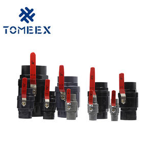 ייצור ברזל ידית פלסטיק pvc 2 יח 'שסתום כדור pvc - Product Image 1