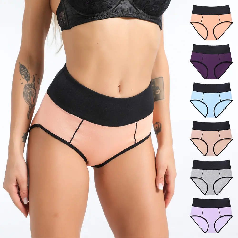 Factory Price New Design Hot Sale Ladies Pure Cotton Comfortable Breathable Safety High Waist Sexy Panties