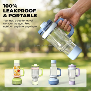 Mixeur personnel portable avec poignée, couvercle anti-fuite, compatible porte-gobelet, <span class=keywords><strong>pour</strong></span> smoothies <span class=keywords><strong>et</strong></span> jus, idéal <span class=keywords><strong>pour</strong></span> les voyages <span class=keywords><strong>et</strong></span> la salle de sport - Product Image 4