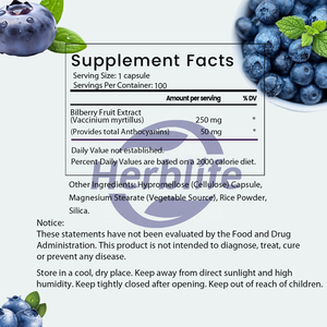 Cápsulas de Extracto de Arándano de Marca Privada OEM, 500 mg con 25% de Antocianina, Suplemento Dietético para la Salud Ocular y Apoyo Antioxidante - Product Image 4