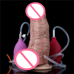Grote Realistische Siliconen Opblaasbare <span class=keywords><strong>Dildo</strong></span> Met Zachte Textuur Voor Vrouwen-Waterdicht Masturbatie Speelgoed - Product Image 5