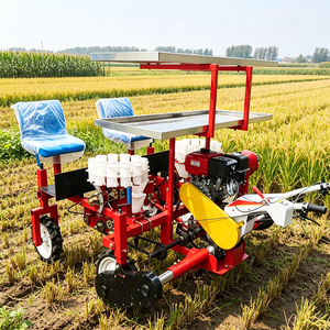 Transplanteur à double rangée, dispositif d'alimentation horizontale des semis, réduit le taux de manque, rangée flexible et réglable - Product Image 1