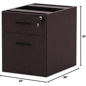 Série Alera Valencia, meuble de rangement et de classement 3/4 de 16 x 22 x 22 pouces en bois d'acajou - Product Image 5