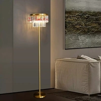 Lampe de table et lampadaire abordables et luxueux, lampe de salon et de chevet pour villa, lampadaire en cristal inspiré de l'hôtellerie.