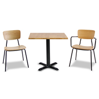 Plateau de Table en bois massif style nordique, pour bistrot Cafe, taille carrée et ronde, Table à manger, taille personnalisée