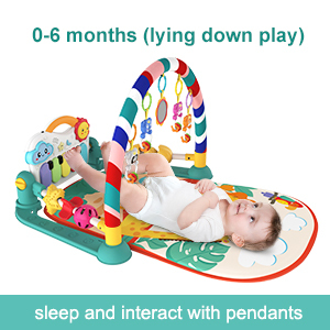 2025 nouvelle mise à niveau bébé Gym-<span class=keywords><strong>tapis</strong></span> de jeu <span class=keywords><strong>musical</strong></span> tout-en-un pour le temps du ventre rampant jouet <span class=keywords><strong>interactif</strong></span> parent-enfant 0-1Y - Product Image 6