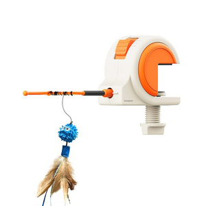 Baguette de jeu pour chat automatique - Rechargeable avec capteur de mouvement et minuterie, jouet pour chat à la catnip - Product Image 1