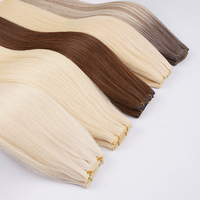 Date Remy Humain Européen Génie Trame Extensions De Cheveux Double Dessiné Russe Cheveux Génie Trame extension