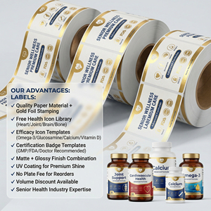 Étiquette de flacon de médicament facile à lire, étiquette personnalisée à grande police pour les soins nutritionnels et cardiaques des personnes âgées - Product Image 5