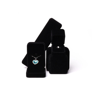 Cajas de regalo de joyería de madera de terciopelo clásico para collar, colgante, pulsera, anillo, pendiente, almacenamiento, logotipo personalizado, embalaje, cartón empaquetado - Product Image 5