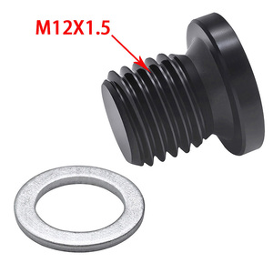 Tapón de sellado de brida de aluminio con rosca hexagonal interna M12*1.5, mecanizado CNC, logotipo personalizado aceptable - Product Image 2