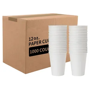 Tasse à café personnalisée avec logo 12oz boisson chaude gobelet en papier conception jetable à paroi unique tasses à café pour le thé au lait