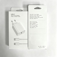 Chargeur rapide original PD 20W USB Type C avec câble de charge PD US EU UK Chargeur USB-C compatible avec les téléphones 15 14 13 12 11