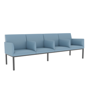 Sillón de Espera para Consultorio, Hospital, Consultorio Dental, Área de Recepción, Conjunto de Sofás Modulares Seccionales de Esquina, Diseño Contemporáneo en Tela - Product Image 2
